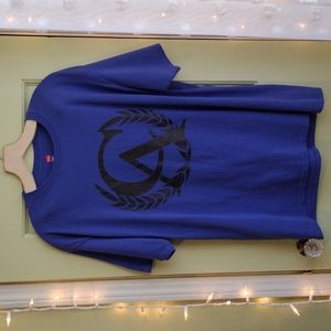 Men's CA Large tagless Hanes royal blue T-shirt 👕